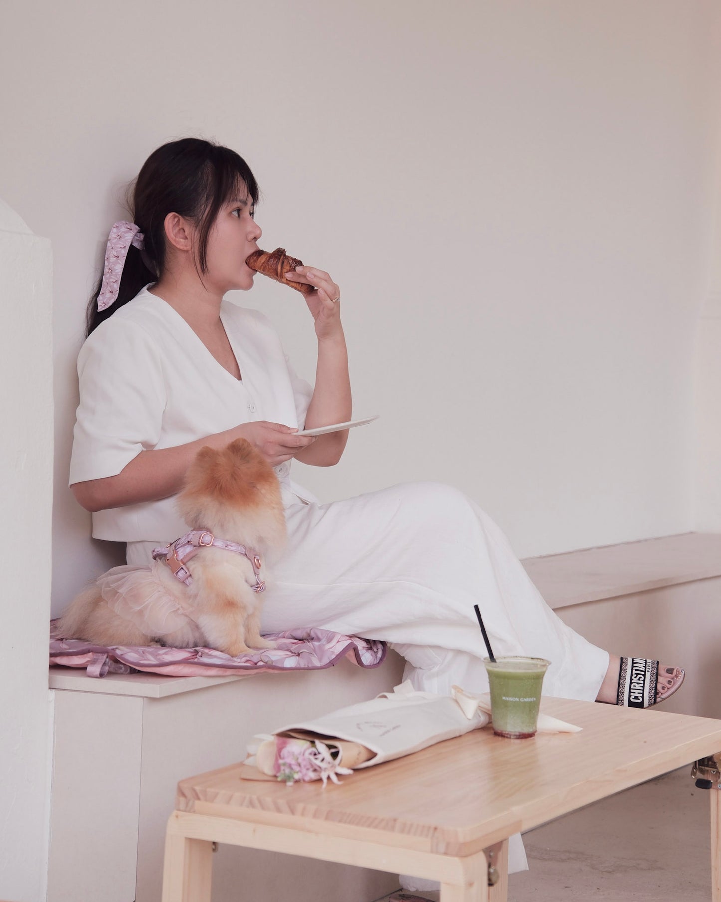 Amelie Neck Scarf in Mauve